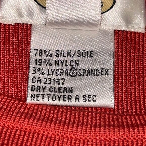 Lot of 2 Talbots dark pinkish red short sleeve sweater tops woman's size L large - Picture 11 of 11